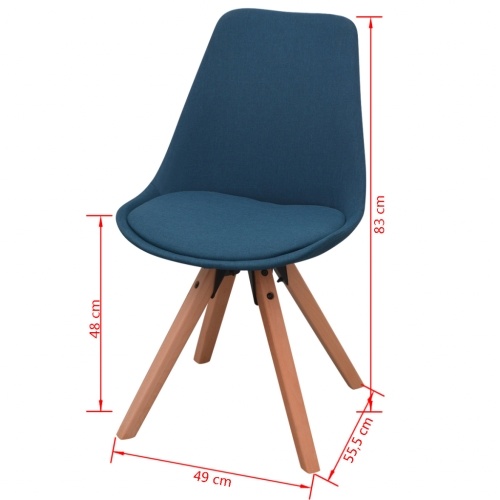 

Dining table and chairs set 7 pcs white and blue