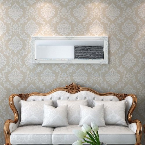 

Baroque style wall mirror 140x50 cm white