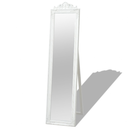 

Baroque style standing mirror 160x40 cm white