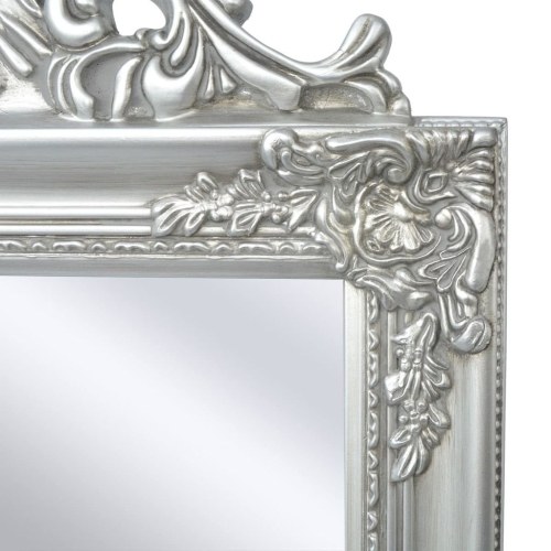 

Free-Standing Mirror Baroque Style 63"x15.7" Silver