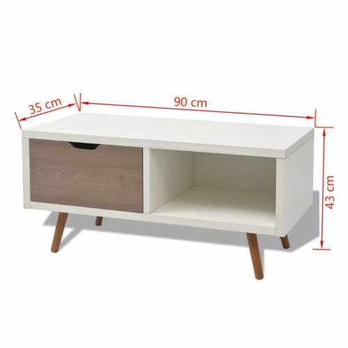 

Телевизионный шкаф 90x35x43 см белый