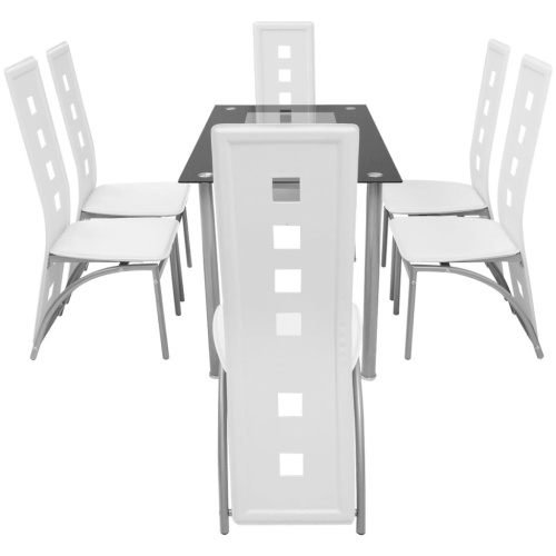 

Seven Piece Dining Set White