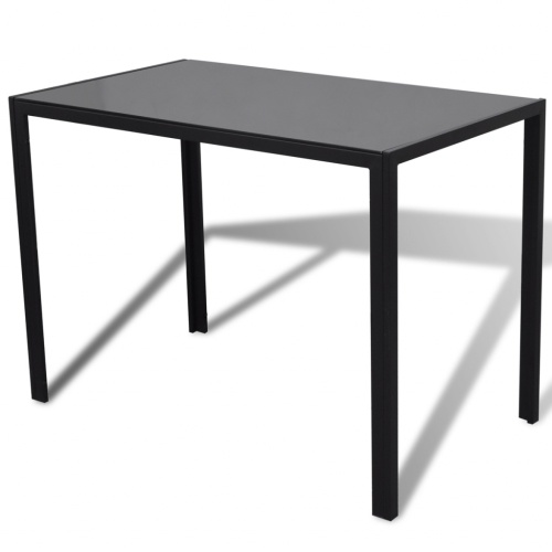 

Five Piece Dining Table and Chair Set Black and White