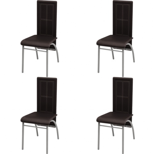 

Dining Chairs 4 pcs Artificial Leather Brown