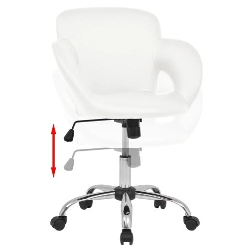 

Swivel bar stool armrest artificial leather white
