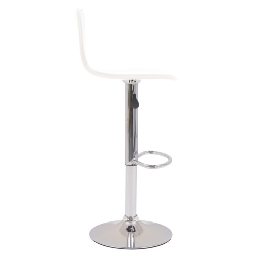 Swivel bar stool 2 units white artificial leather