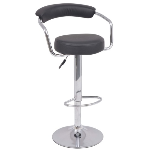 

Revolving bar stools 2 units black artificial leather