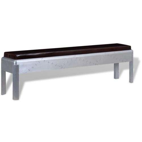 

Genuine leather aviator bench 160x32x45 cm