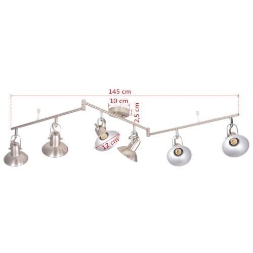 

Ceiling lamp for 6 E14 bulbs silver
