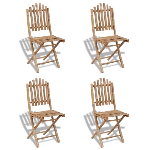 

Set 4 folding bamboo chairs