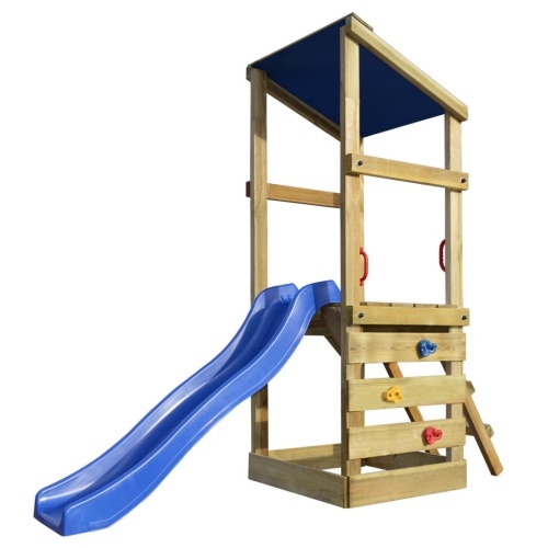 

vidaXL Children's playground with slide and swings 260x90x235 cm cm Wood