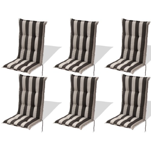 

Cushion for garden chairs 4 units 120x52 cm dark stripes