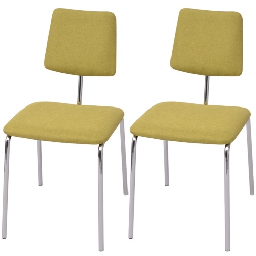 

Dining chairs 2 pieces green fabric