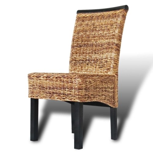 

Dining chairs 4 units brown abaca