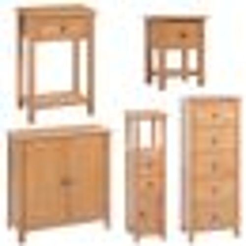 

Solid oak 5 piece living room furniture set