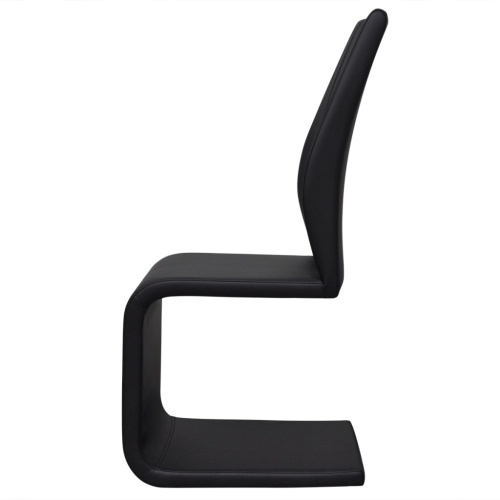 

Cantilever Dining Chairs 6 pcs Artificial Leather Black