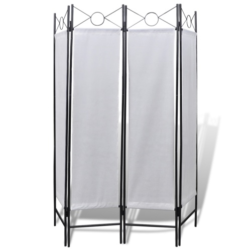 

4 white folding room divider intimacy panels 160 x 180 cm