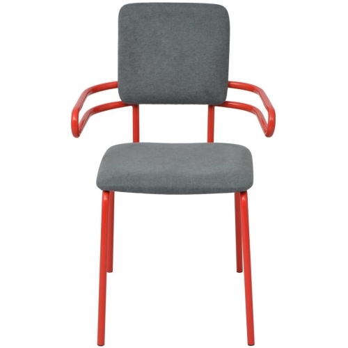 

Dining Room Chair / Armchair 2 pcs Red and Gray
