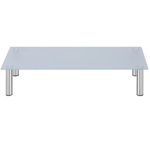 Raise Screen / TV Stand 80x35x17 cm in White Glass
