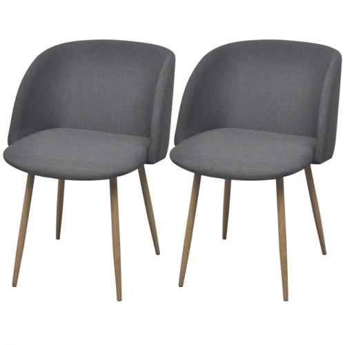 

2 Pcs Dark Gray Dining Room Chairs