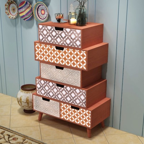 

Cabinet with 6 Brown Drawers