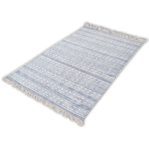 

180x270 cm cotton carpet Blue