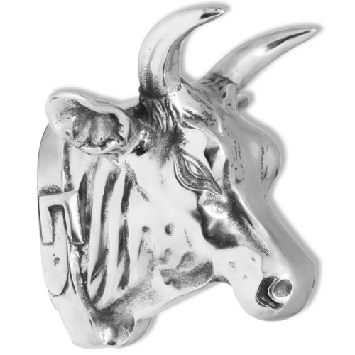 

Cow Head Decoration with Silver Aluminum Wall Hooks