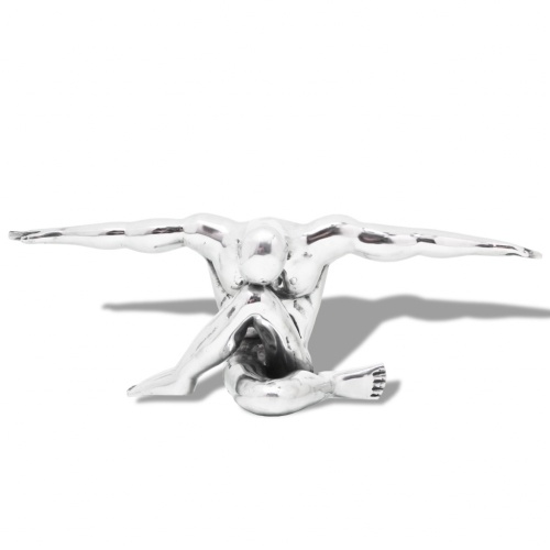 

Silver Aluminum Thinker Decorative Figure