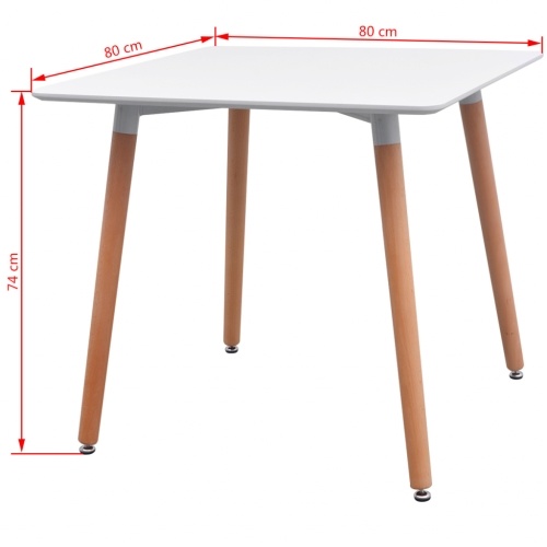 

5 Pcs Set Table and Chairs White Dining Room