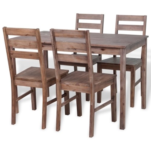 

Dining set 5 pcs in Solid Acacia Wood