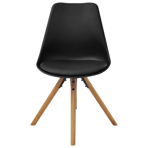 

4 Pcs Dining Room Chairs in Black Artificial Leather