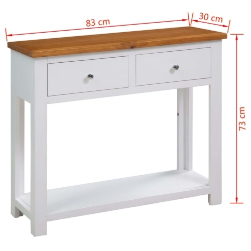 

Консольный стол 83x30x73 см из дубового дерева