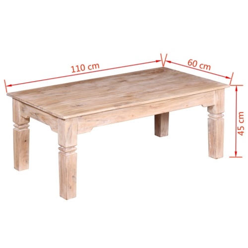 

Solid Acacia Wood Coffee Table 110x60x45 cm