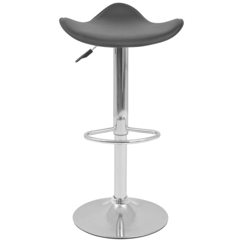 

Set of 2 Swivel Bar Stools in Black Leatherette
