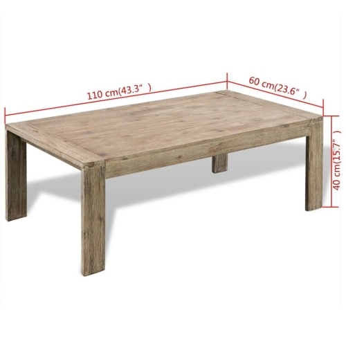 

Coffee table in solid wood of Acacia 100x60x40 cm