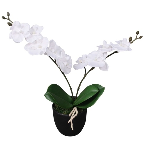 

Artificial Orchid with White 30cm Vase