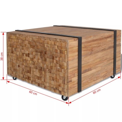 

Боковой стол из дерева тика 60x60x38 см