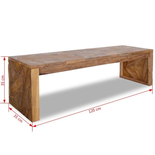 

TV cabinet in Teak Wood Erosion Style 120x35x35 cm