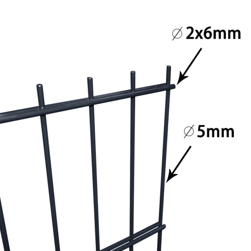 

2D panel fencing garden with pallets 2008x1630 mm 42m gray