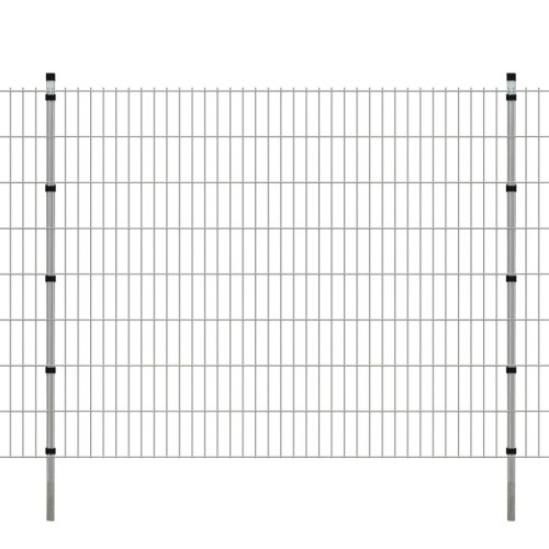 

2D panel fencing garden with stakes 2008x1630 mm 28m silver