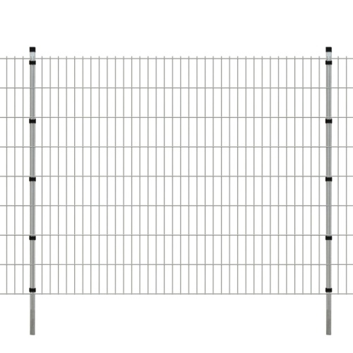 

2D panel fencing garden with stakes 2008x1630 mm 34m silver
