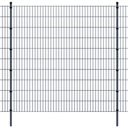 

Panels Garden fence with poles 2008x2030 mm 20 m Grey