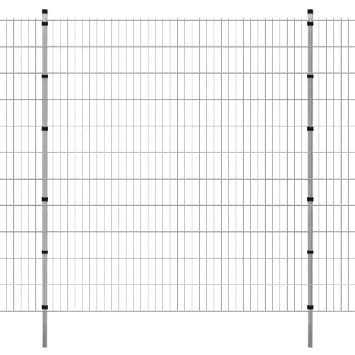 

2D garden fence panel with posts 2008x2230 mm 40m silver