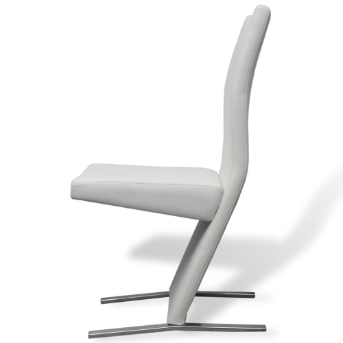 

Dining Room Chairs 4 Pieces Synthetic Leather White