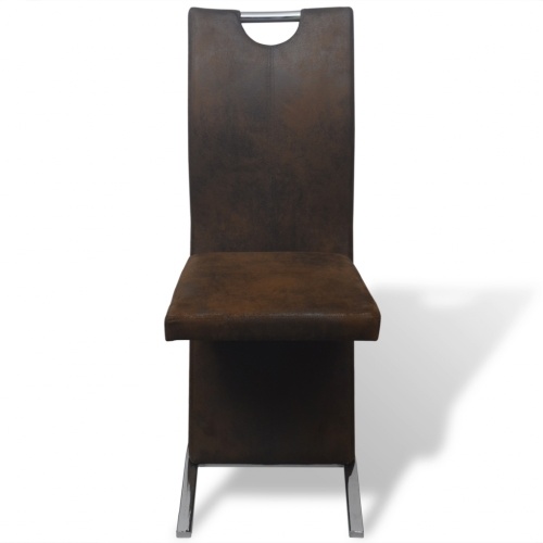 

vidaX Chairs For Dining Room 4 Pieces In Cloth Brown