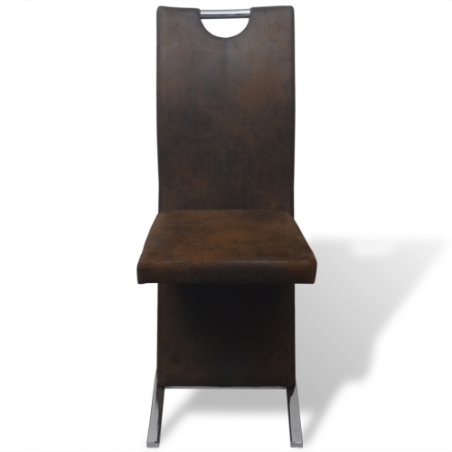 

vidaX Chairs For Dining Room 6 Pieces In Cloth Brown