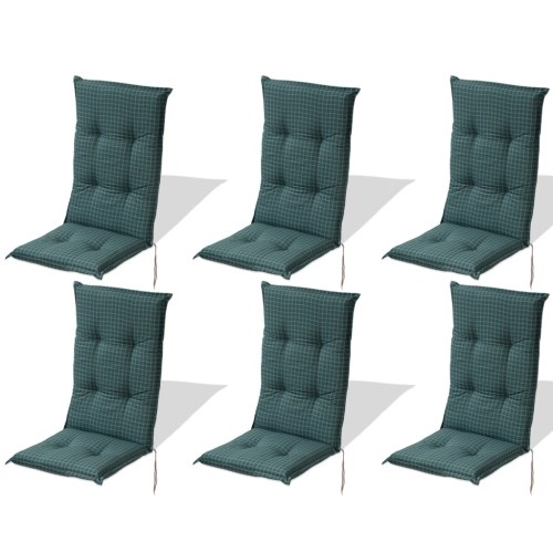 

cushions with backs for chairs Garden 6 Pieces 117x49 cm Blue