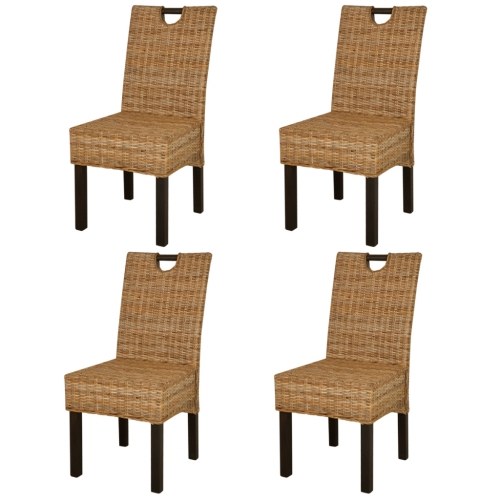 

Столовые стулья 4 шт. В ротанге Kubu и Mango Wood (2x243638)