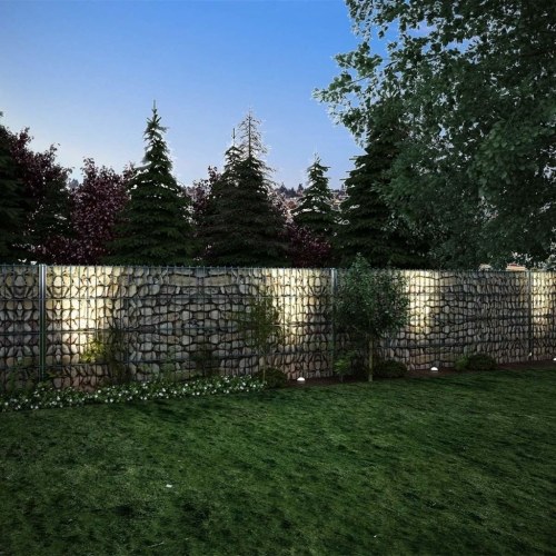 

Set of 2D Gabion Fences 2008x830 mm 2 m Gray