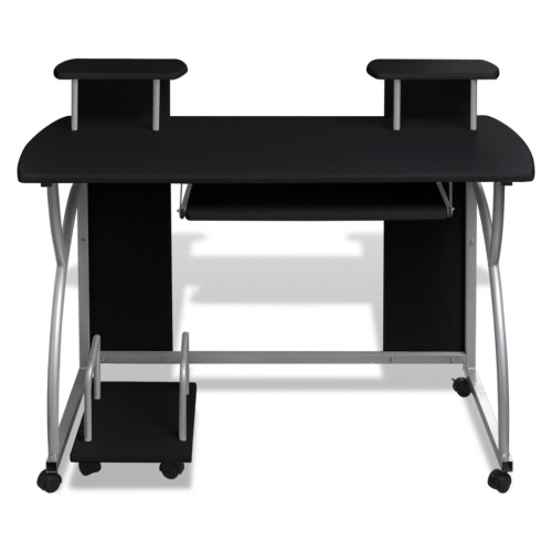 Table bureau pour le tiroir d'ordinateur portable finition noire